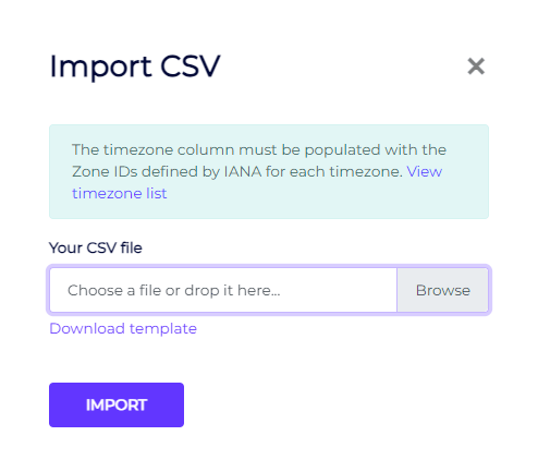 Import csv